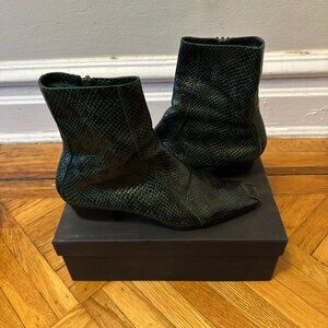 Rachel Comey Cove Boot Snake Prink Green Leather Womens Sz 10